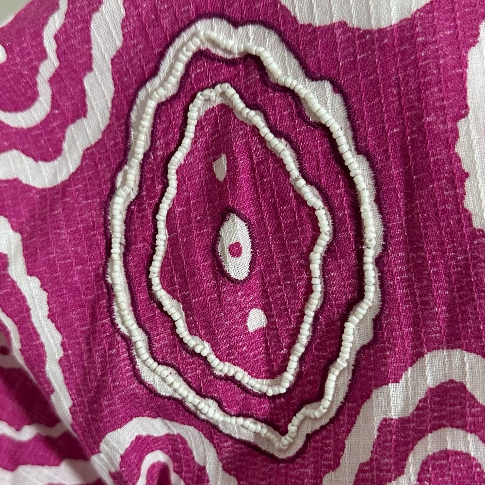 Zara Fuchsia & White Printed Mini Dress - Picture 5 of 13